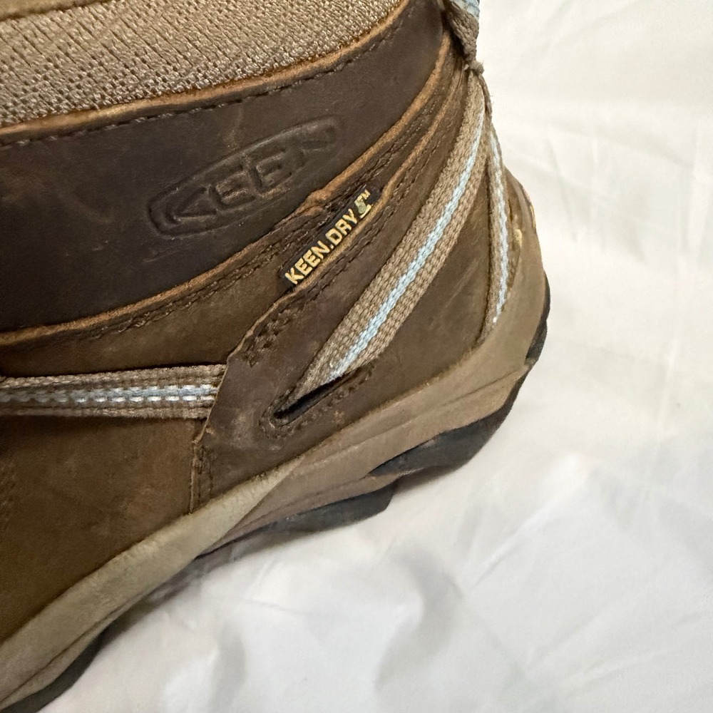 Keen Womens Targhee II Mid Hiking Boots 6.5 Brown Leather Waterproof Gorpcore - Picture 3 of 8